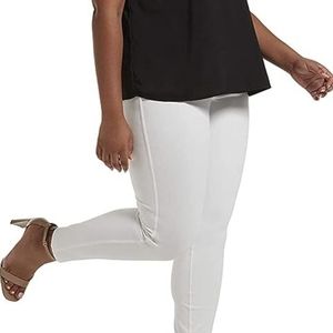 No Nonsense Women's Classic White 1X Leggings.